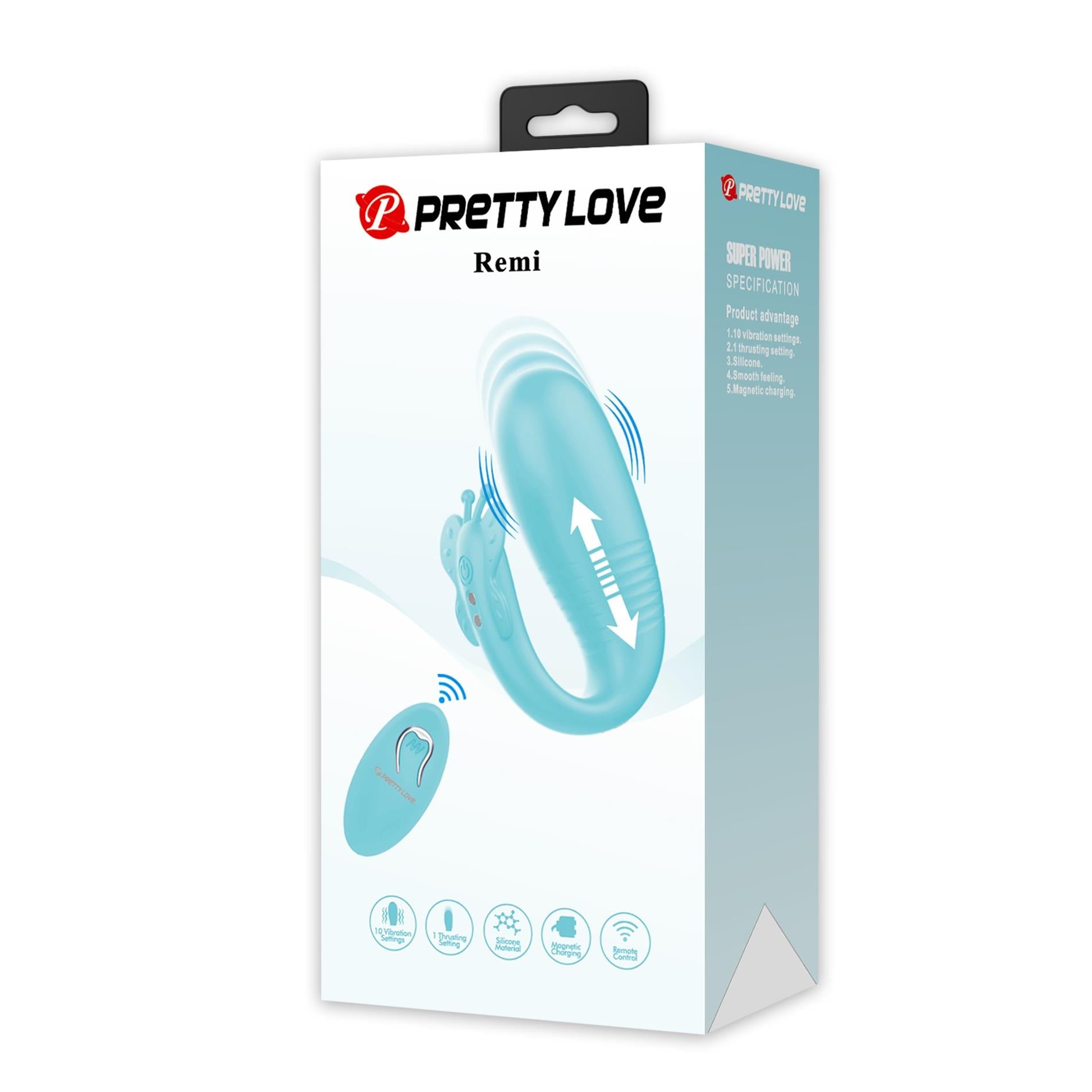 PRETTY LOVE - Remi, 10 fonctions de vibration, Silicone