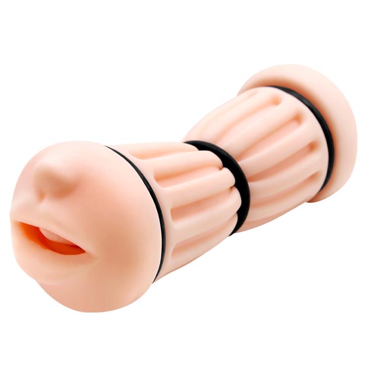 Double Hole Pocket Masturbator with Rings