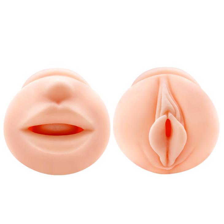 Double Hole Pocket Masturbator with Rings