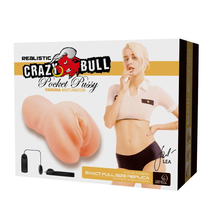 CRAZY BULL - Chatte de poche réaliste, vibration