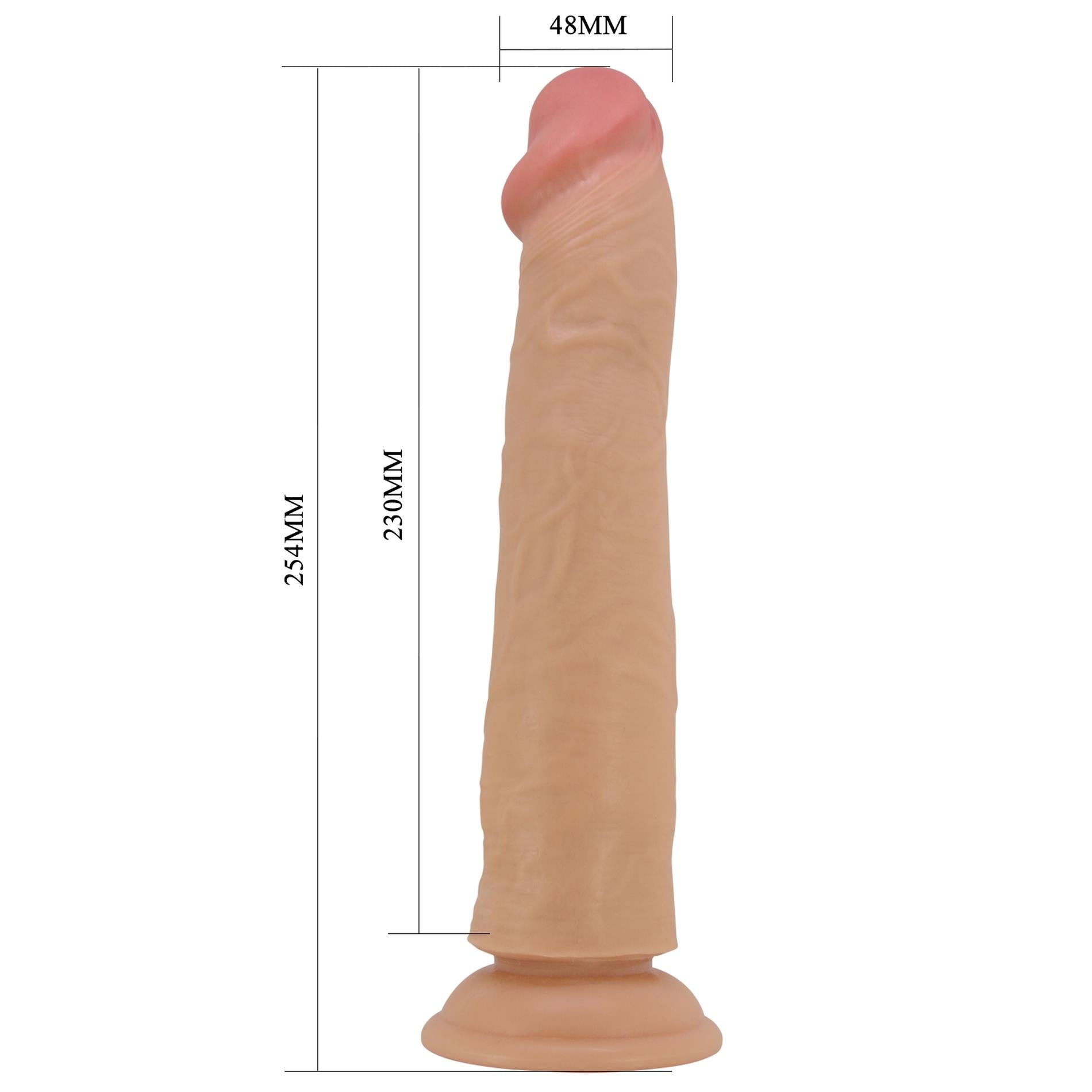PRETTY LOVE - SHARIFE 10"(254mm) Série peau coulissante en TPR, base ventouse flexible