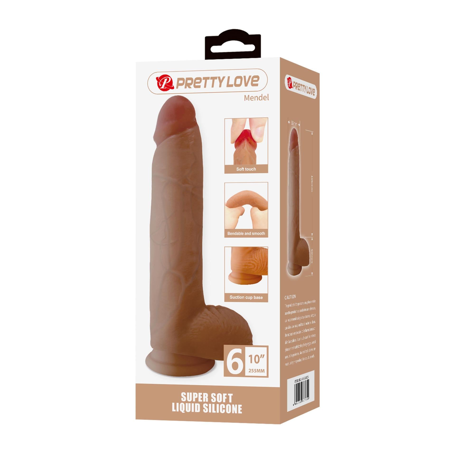 Pretty Love Mendel 10" Super Soft Liquid Silicone Dildo
