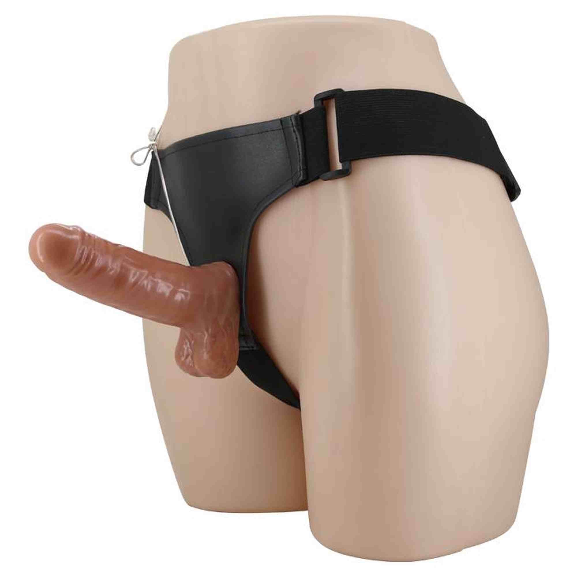 BAILE- Harnais ultra passionné Realdeal Pénis 6.2'' Marron
