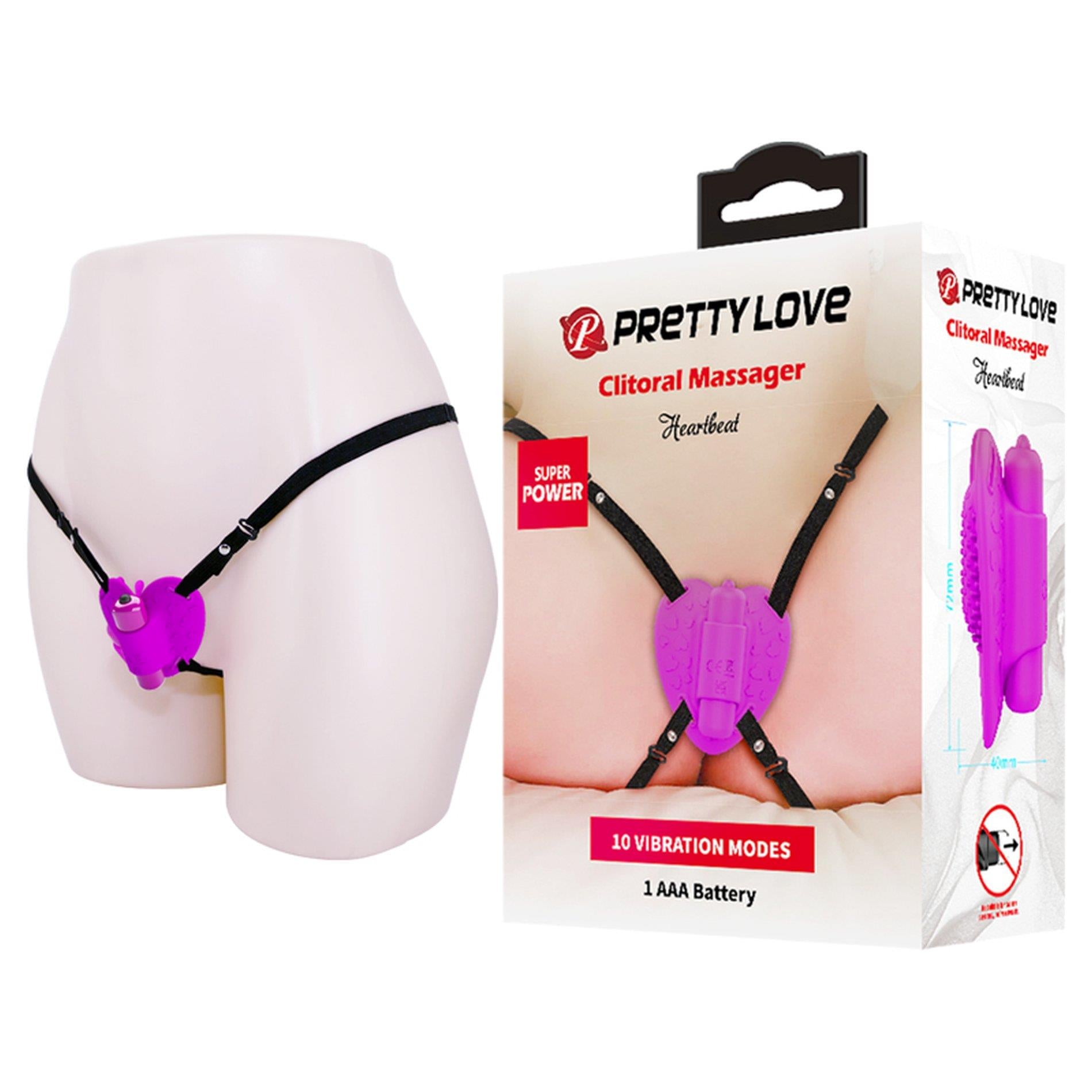 PRETTY LOVE - Masseur Clitoridien, Battements de Cœur, 10 fonctions de vibration