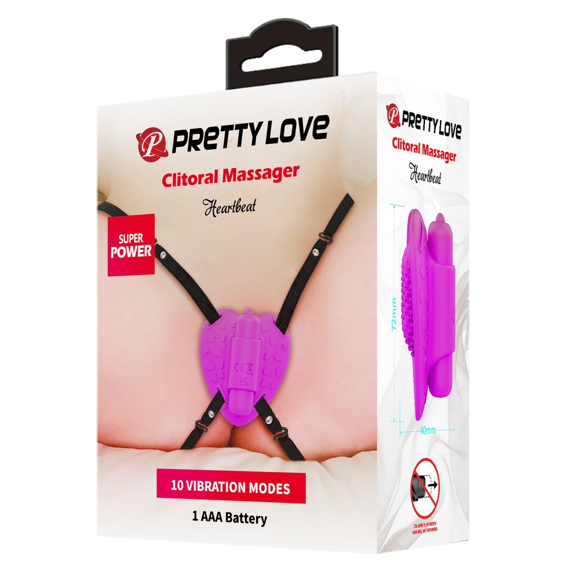 PRETTY LOVE - Masseur Clitoridien, Battements de Cœur, 10 fonctions de vibration