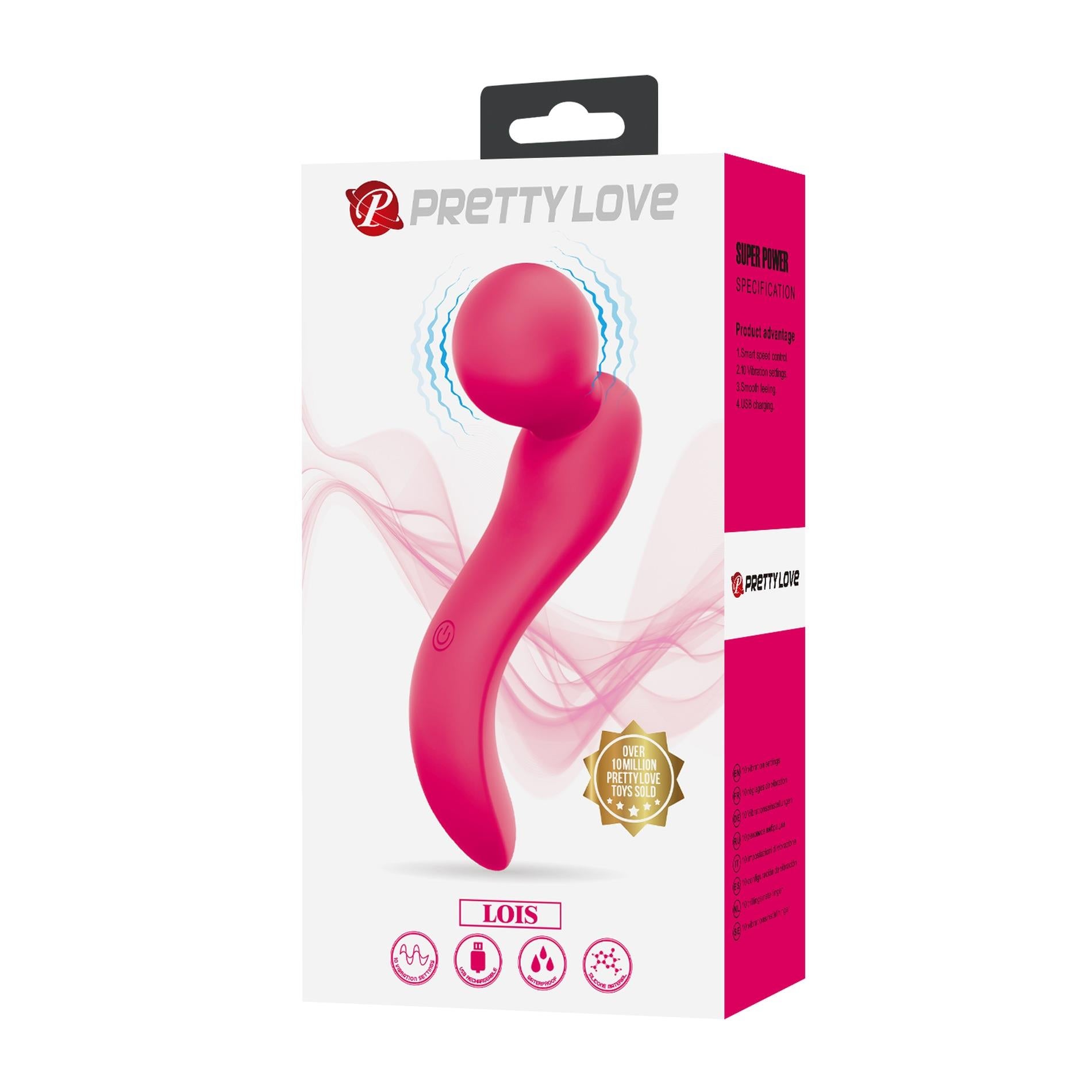 LOIS, 10 fonctions de vibration, silicone ABS, rechargeable par USB