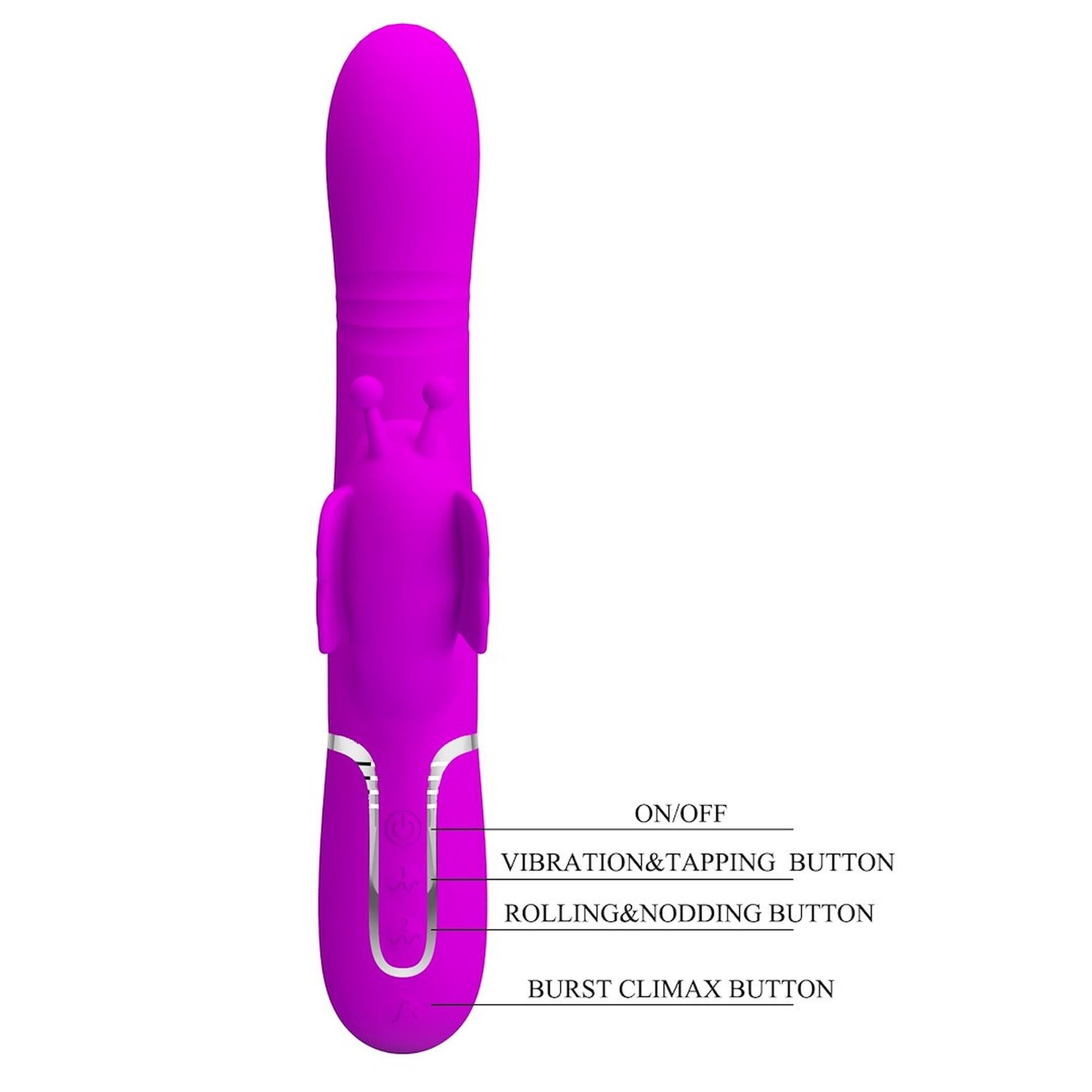 Vibromasseur clitoridien papillon Pretty Love rose