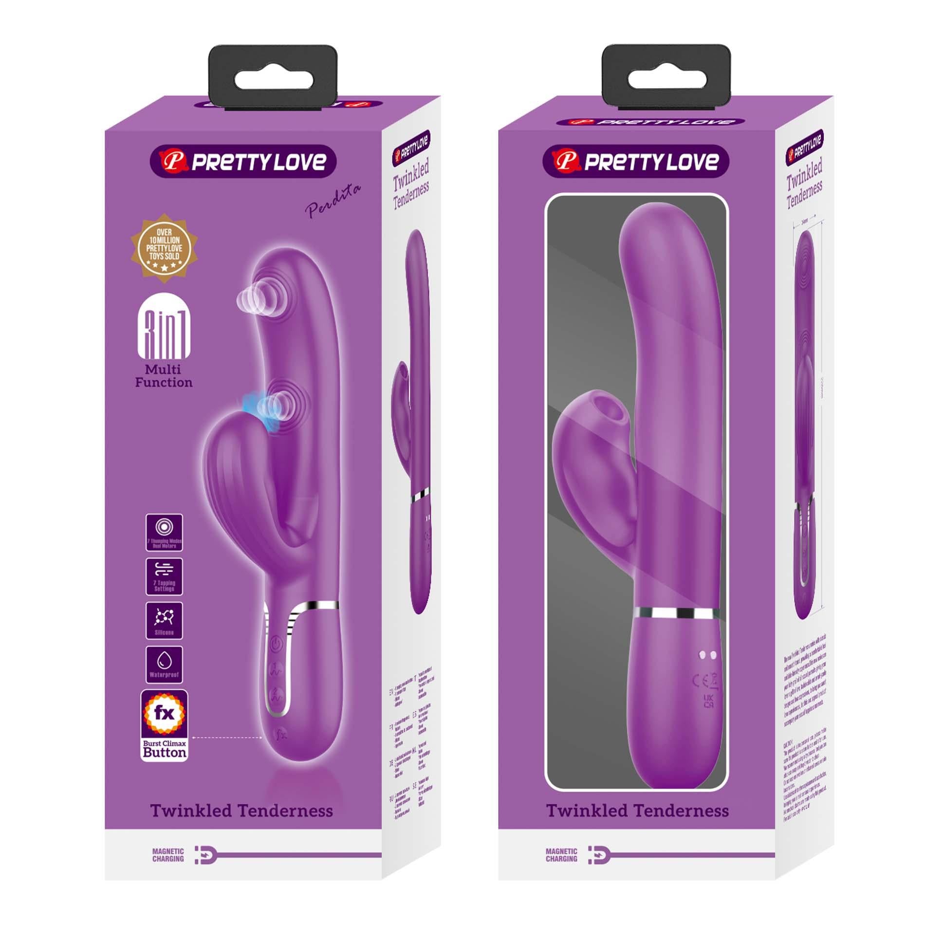 PRETTY LOVE - Twinkled Tenderness, 7 fonctions de tapotement, 7 fonctions de cognement