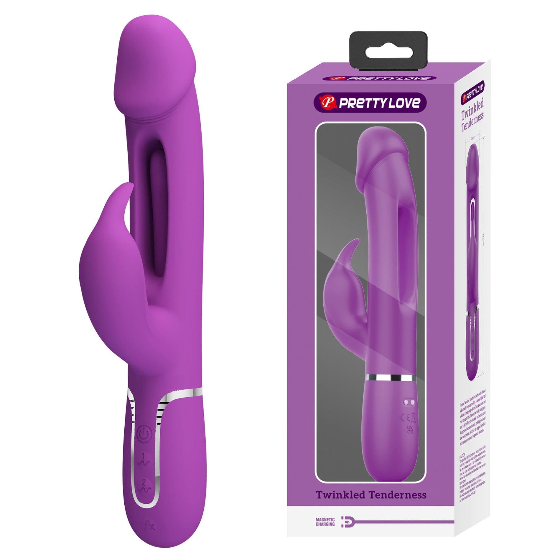 PRETTY LOVE - Kampas Violet, 7 fonctions de vibration 4 modes de léchage