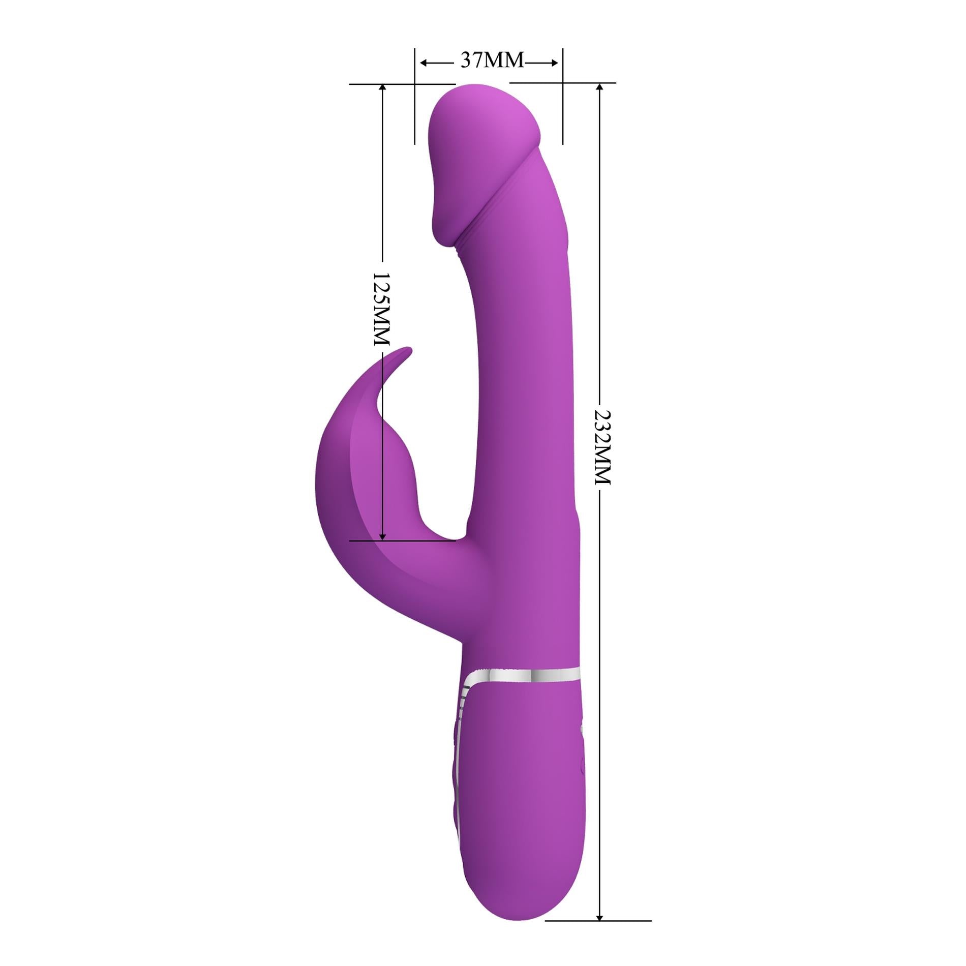 PRETTY LOVE - Kampas Violet, 7 fonctions de vibration 4 modes de léchage