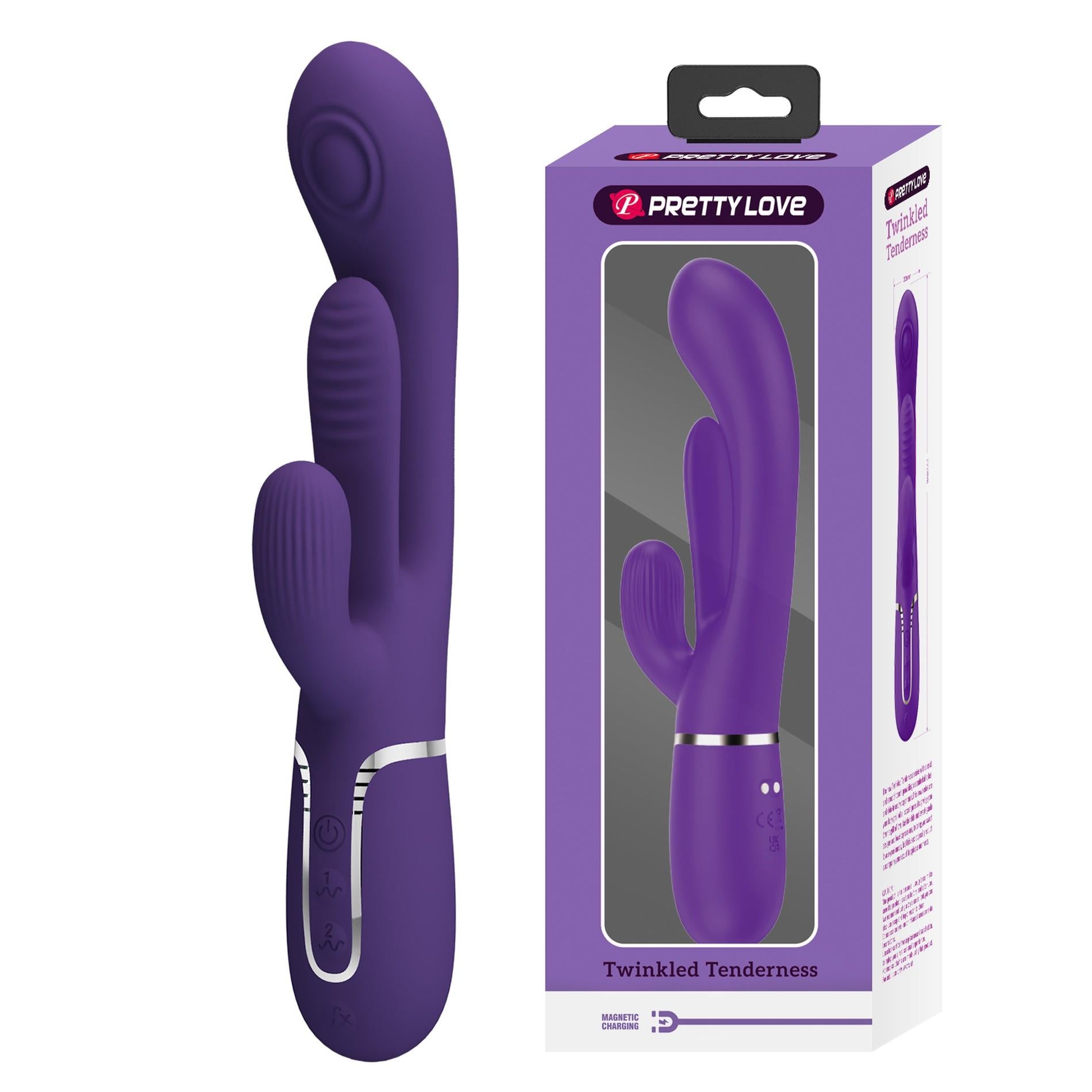 PRETTY LOVE - Shonia Violet Foncé, Tendre Étincelle, 7 fonctions de pulsation 7 fonctions de vibration