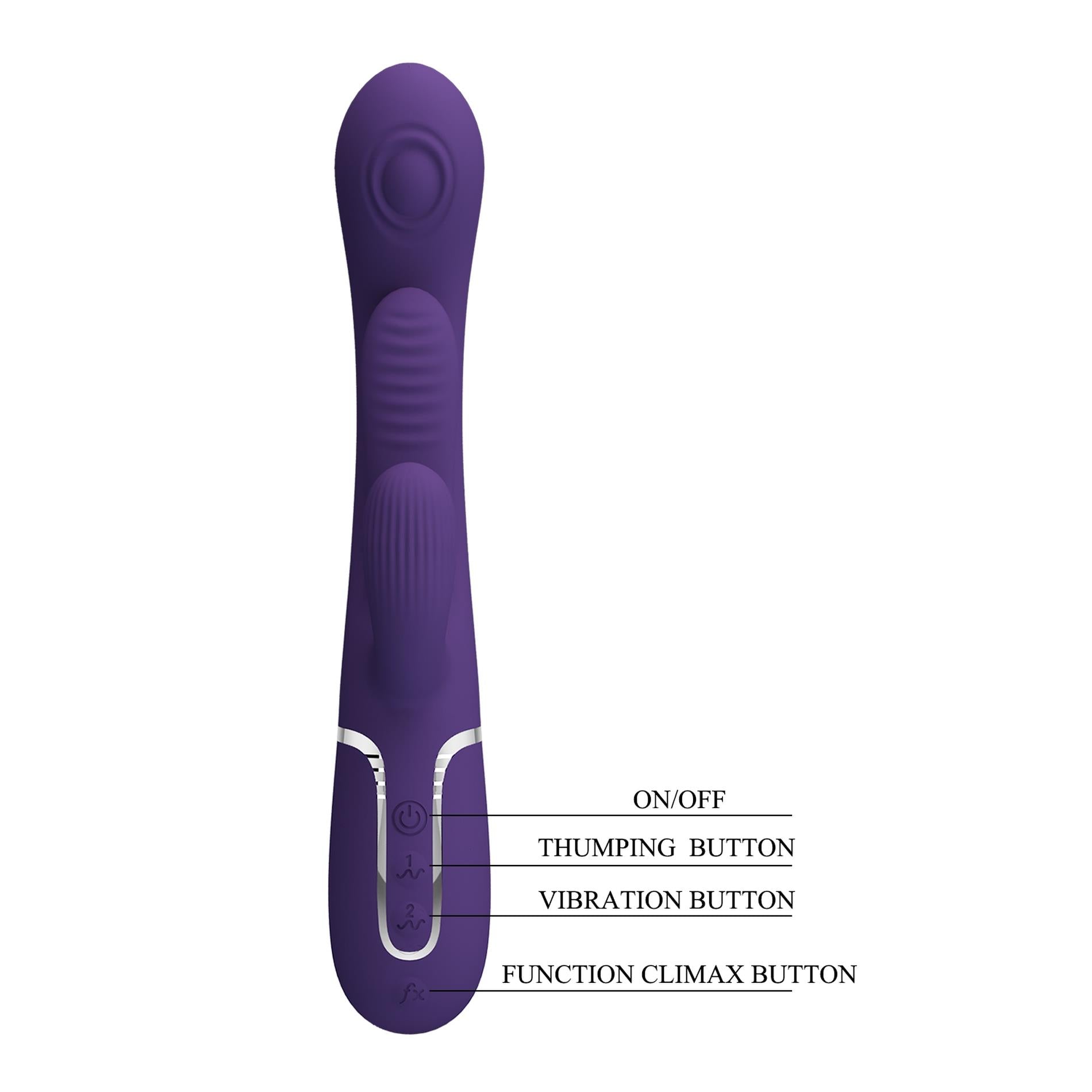 PRETTY LOVE - Shonia Violet Foncé, Tendre Étincelle, 7 fonctions de pulsation 7 fonctions de vibration