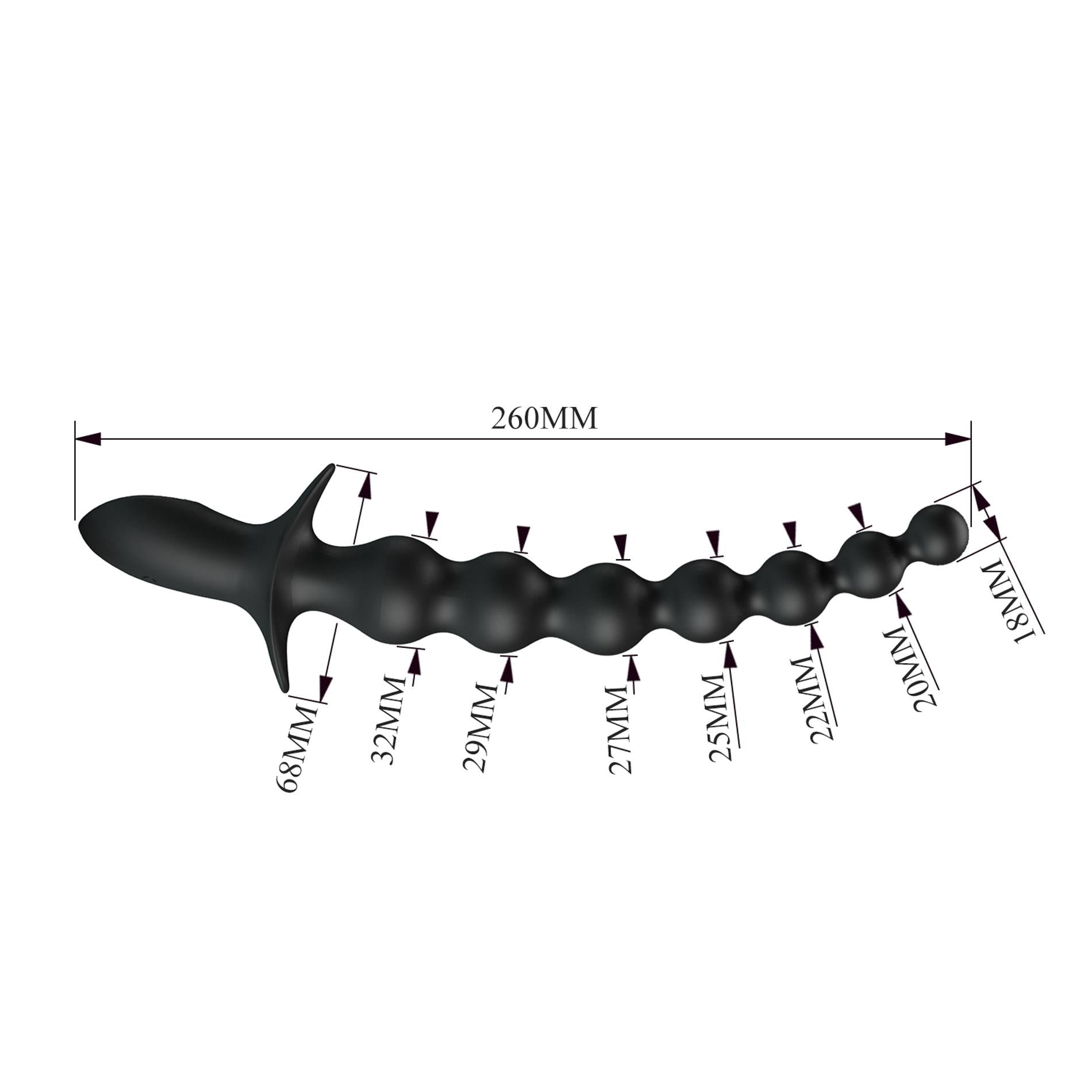 Pretty Love Dedron 10" Vibrating Anal Beads