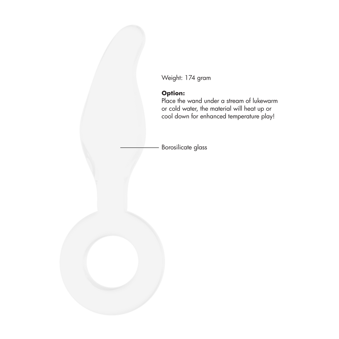 Gripper - Glass Dildo with Ring
