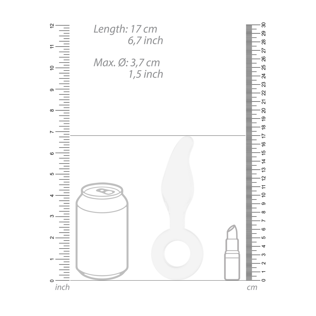 Gripper - Glass Dildo with Ring