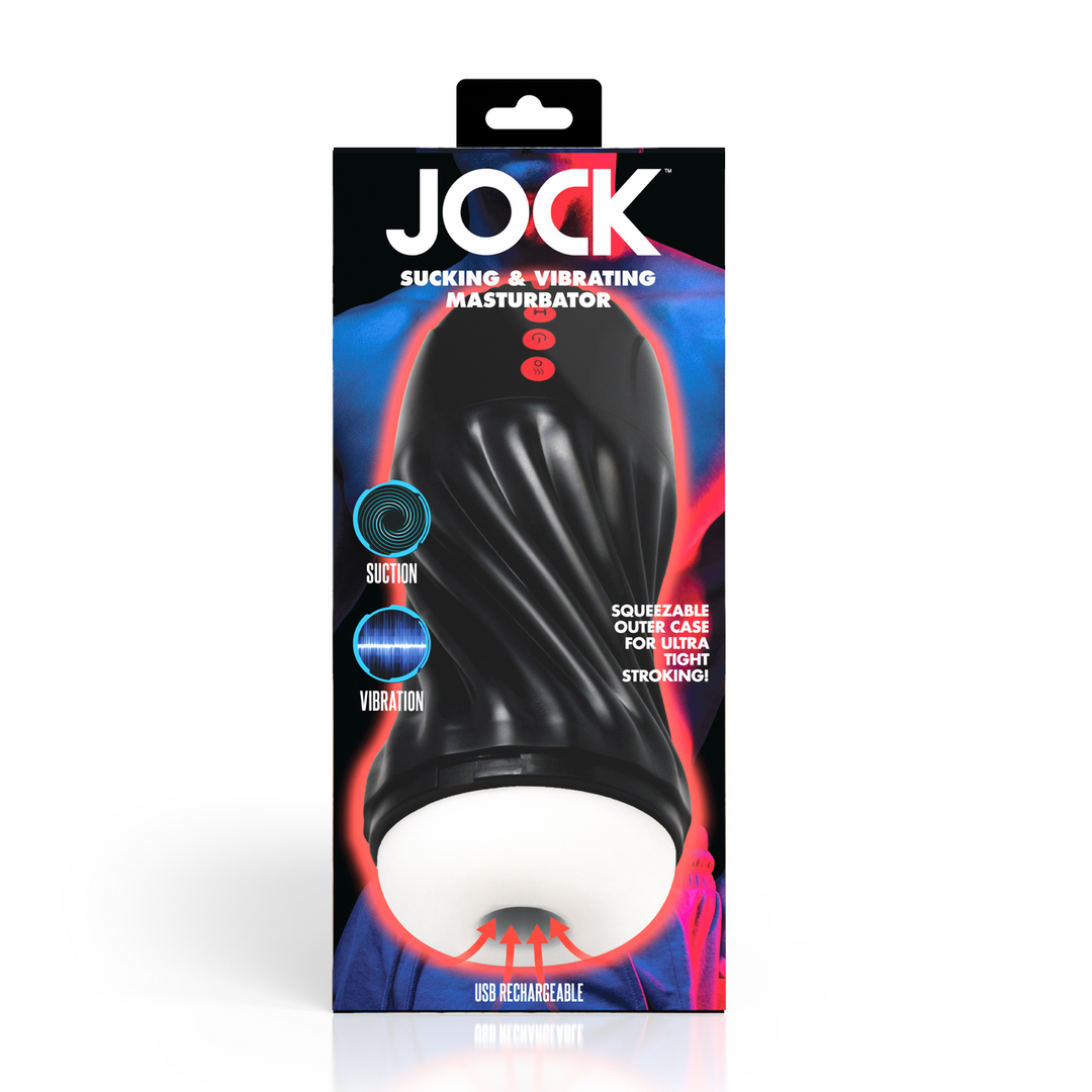 Sucking and Vibrating Masturbator - Black