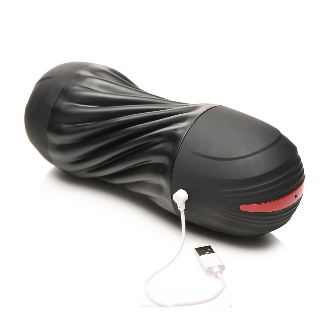 Sucking and Vibrating Masturbator - Black