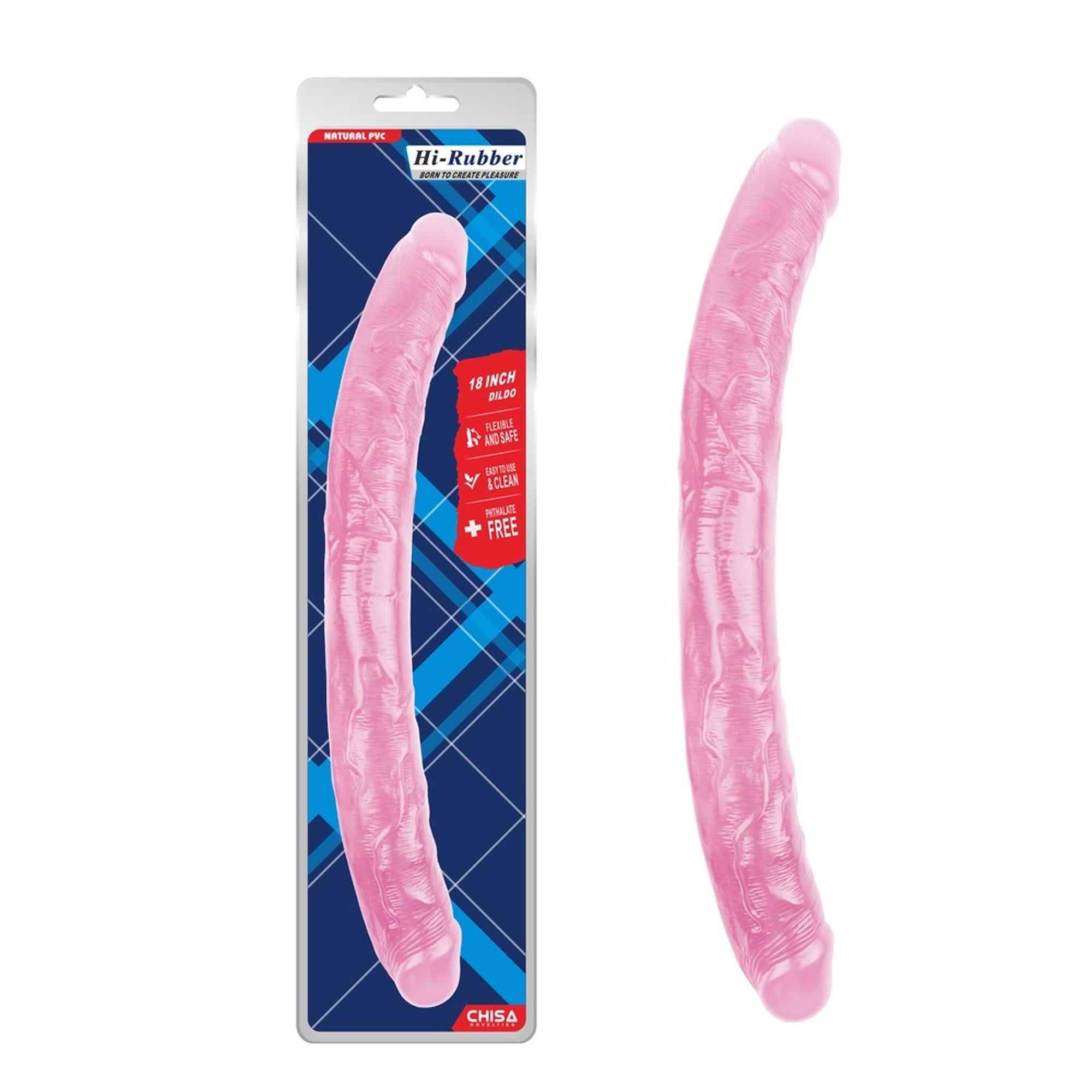Gode ceinture 18 pouces - rose