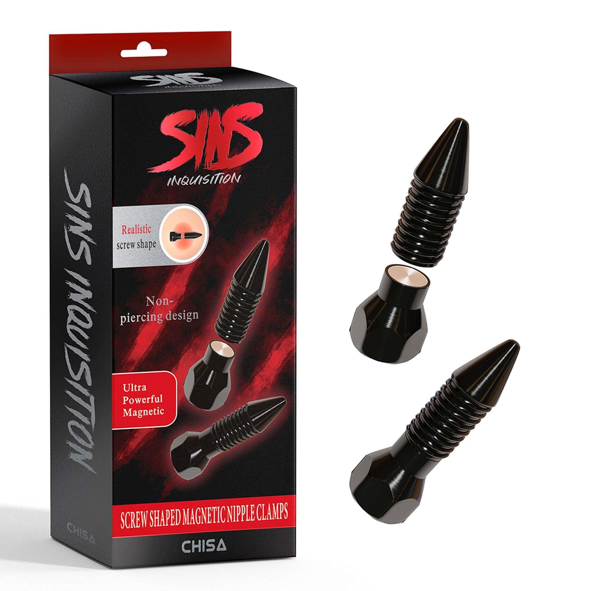 Pinces à mamelons magnétiques en spirale