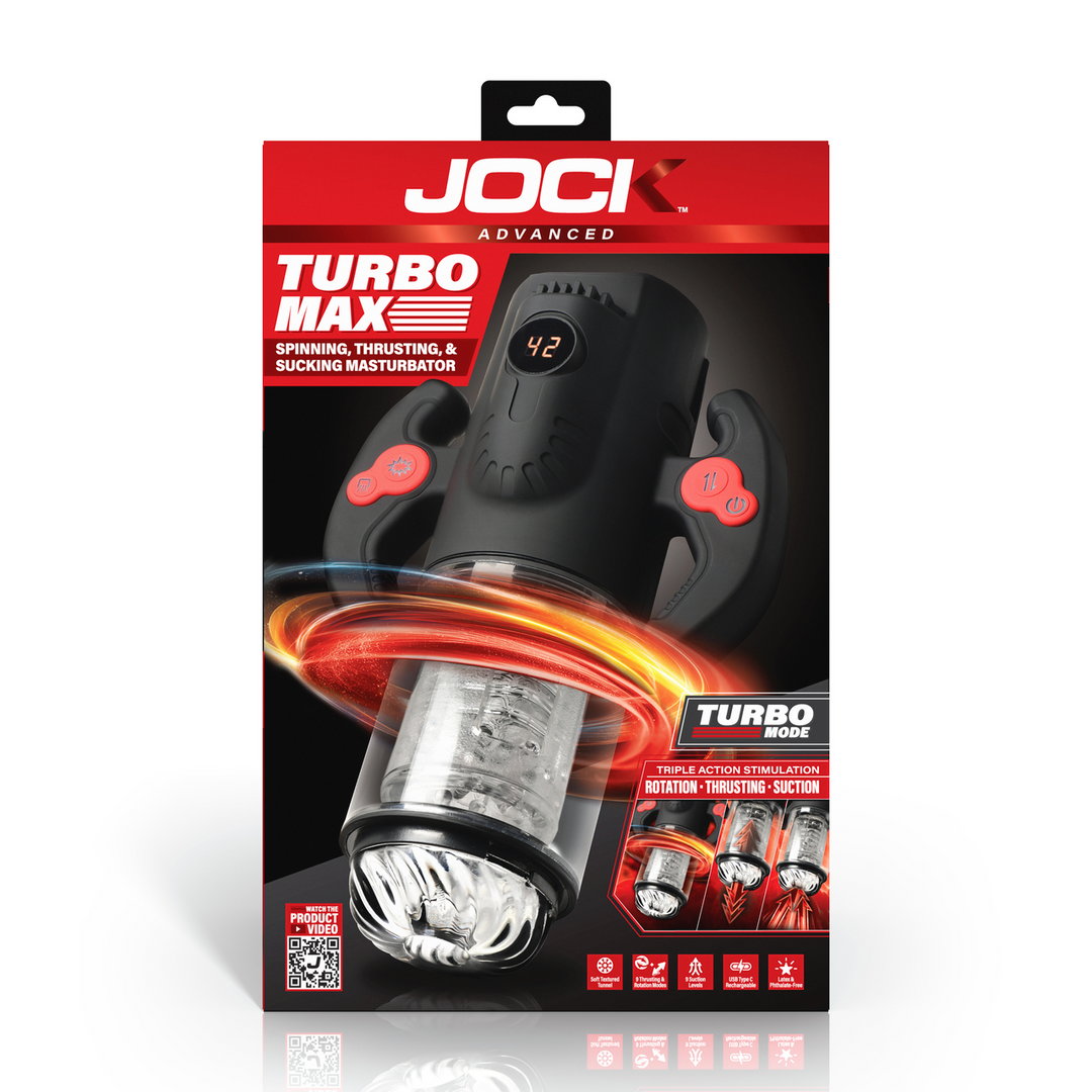 Turbo Max - Spinning Thrusting and Sucking Masturbator - Transparent/Black