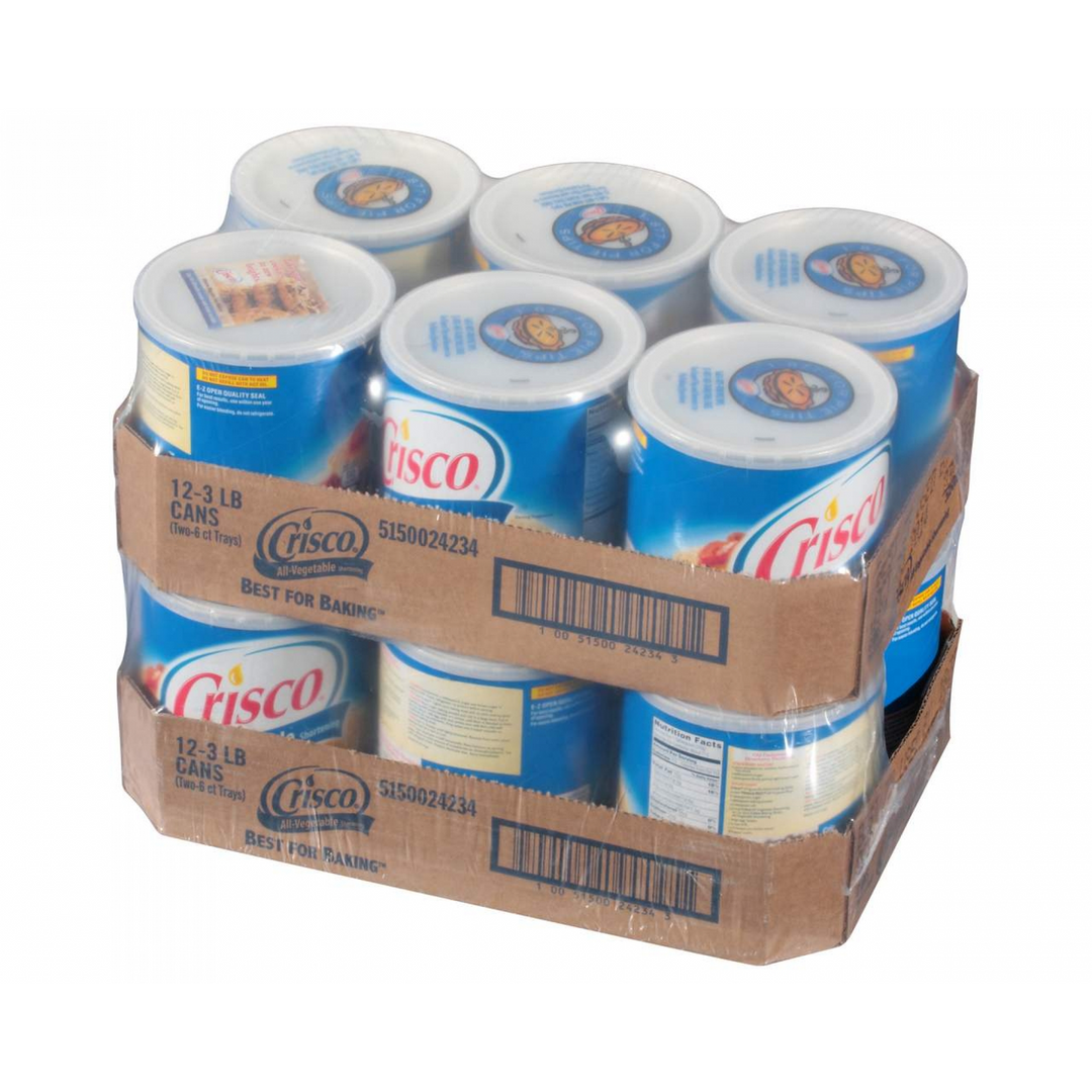 Lot de 12 shortening tout végétal - 48 oz / 1360 gr