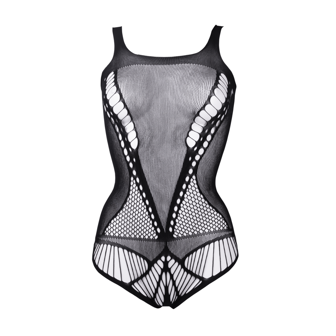 Contrast Net Teddy - One Size - Black