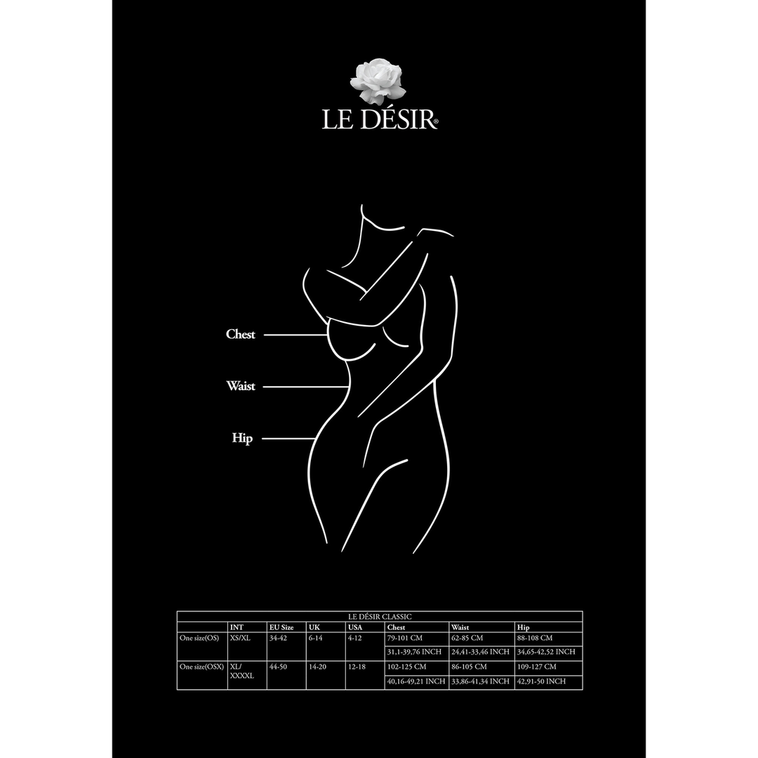 Fishnet and Lace Suspender Bodystocking - Queen Size - Black