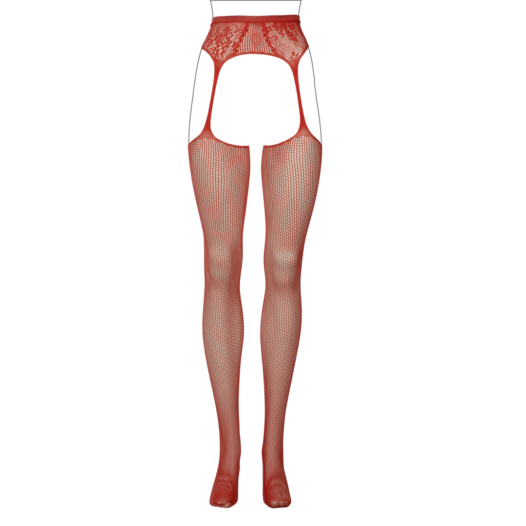 Bas autofixants résille et dentelle - Taille unique
