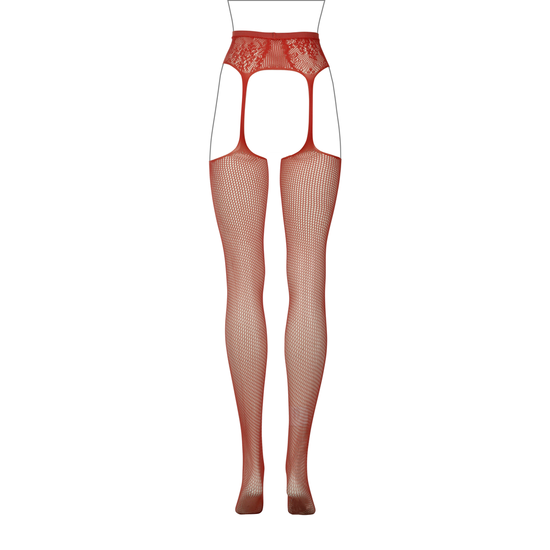 Bas autofixants résille et dentelle - Taille unique
