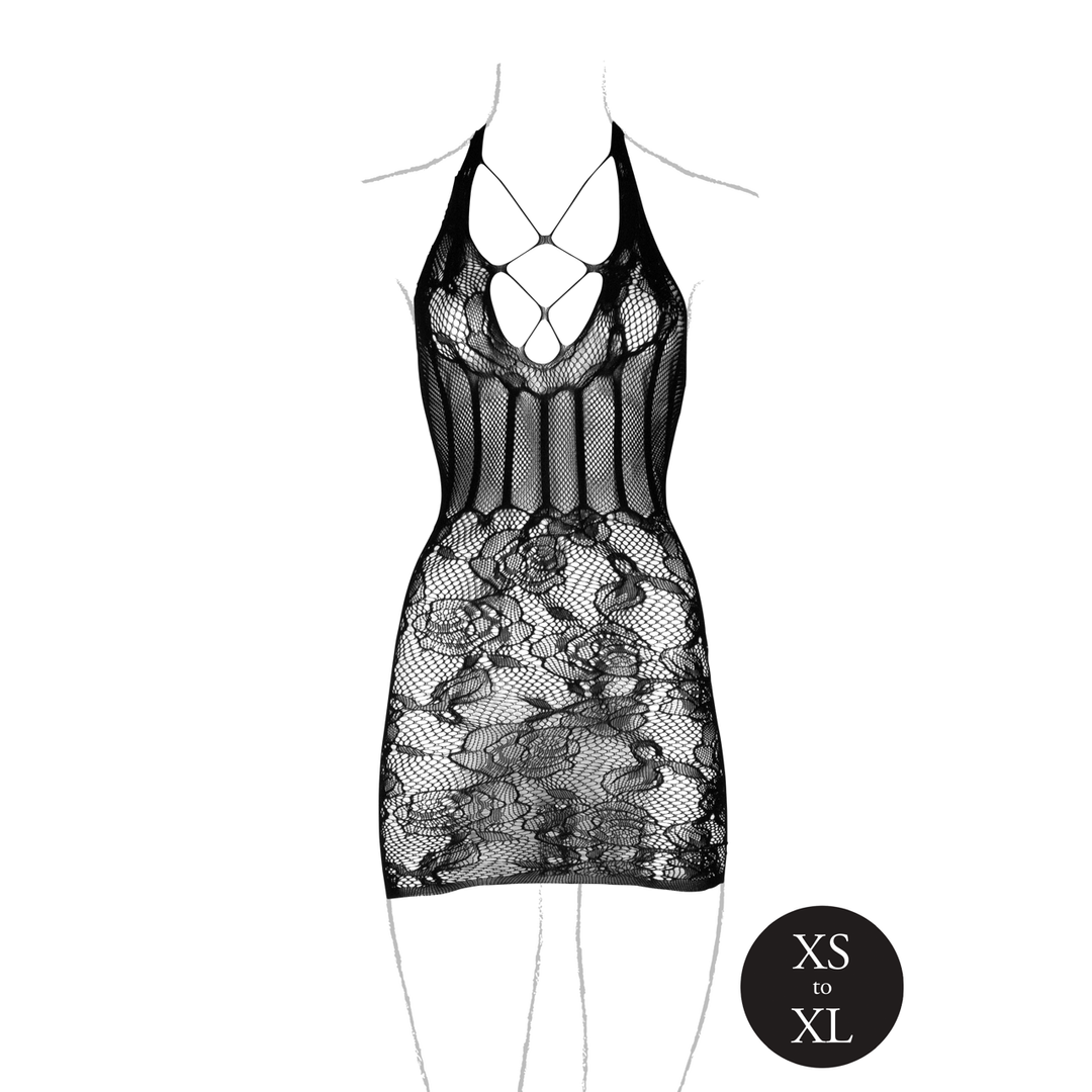 Dress with Halterneck - One Size - Black