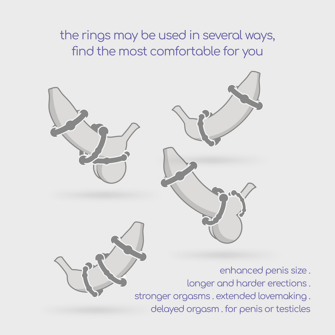 Triple Bead - Cockring Set - Clear