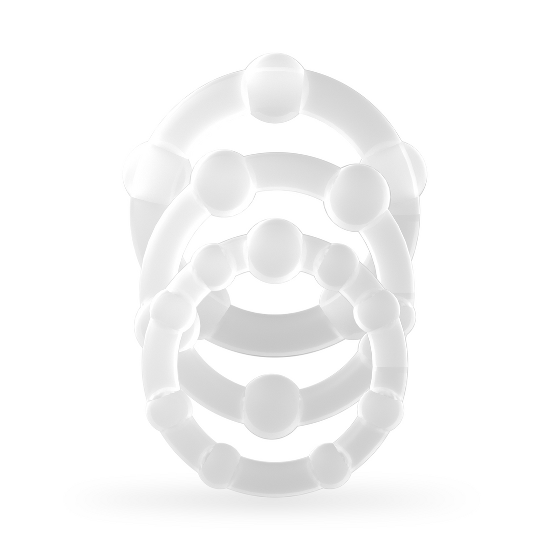 Triple Bead - Cockring Set - Clear