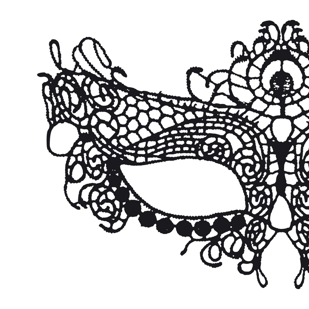 Mystica - Lace Mask - Black