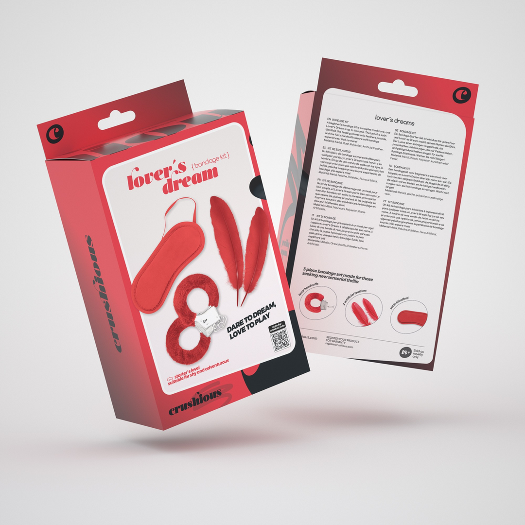 Lover's Dream - 4 Piece Bondage Kit for Beginners - Red