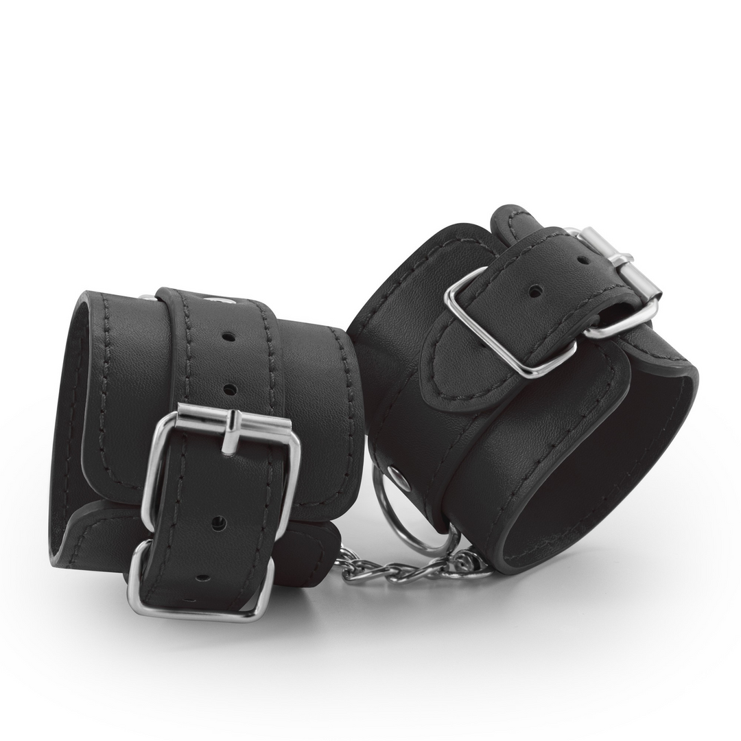 Bondage Love - Leather Handcuffs - Black