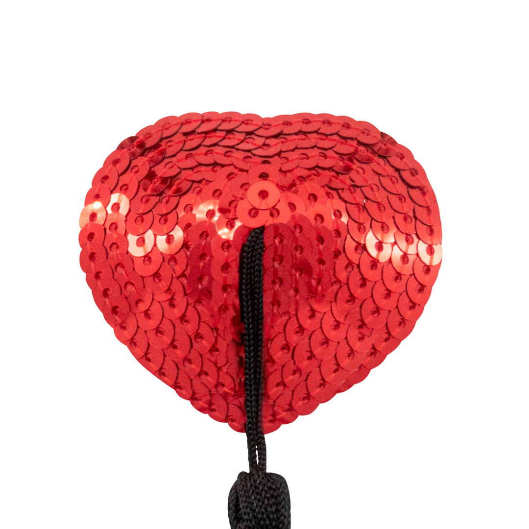 Bettie Boobs - Nipple Tassels - Red/Black