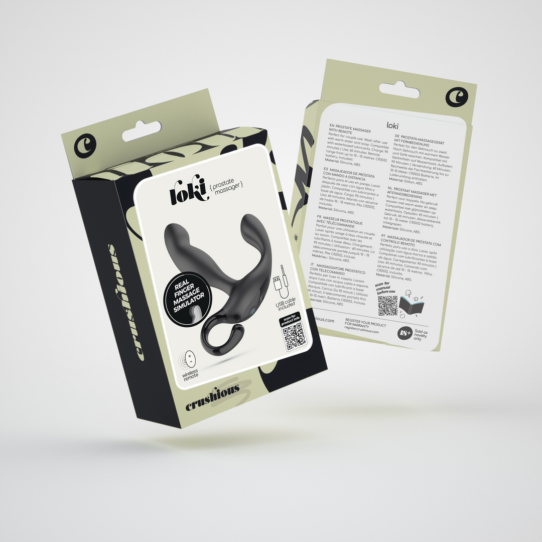Loki - Rechargeable Prostate Massager with Remote Control - Black