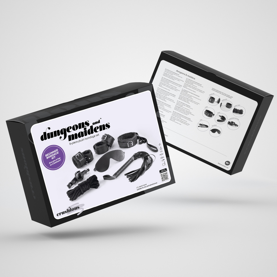 Dungeons and Maidens - 8 Piece BDSM Kit - Black