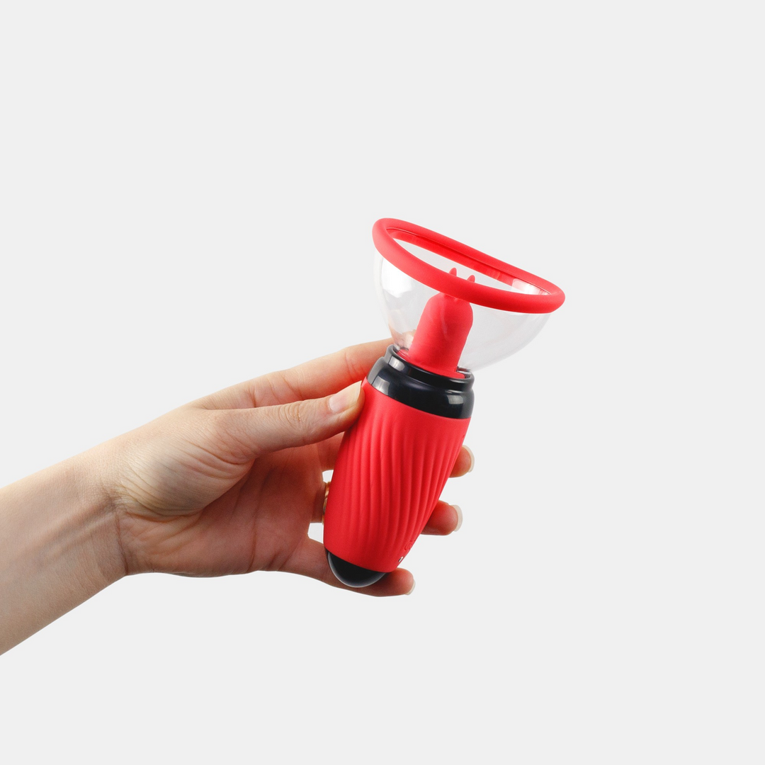 Scarlet - Vibrating and Suction Vulva Pump - Red