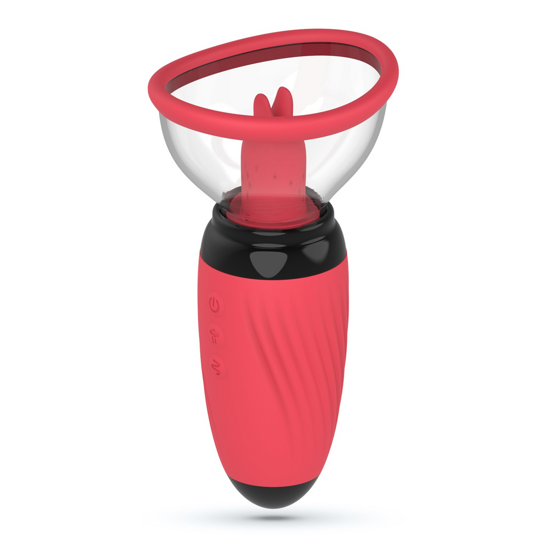 Scarlet - Vibrating and Suction Vulva Pump - Red