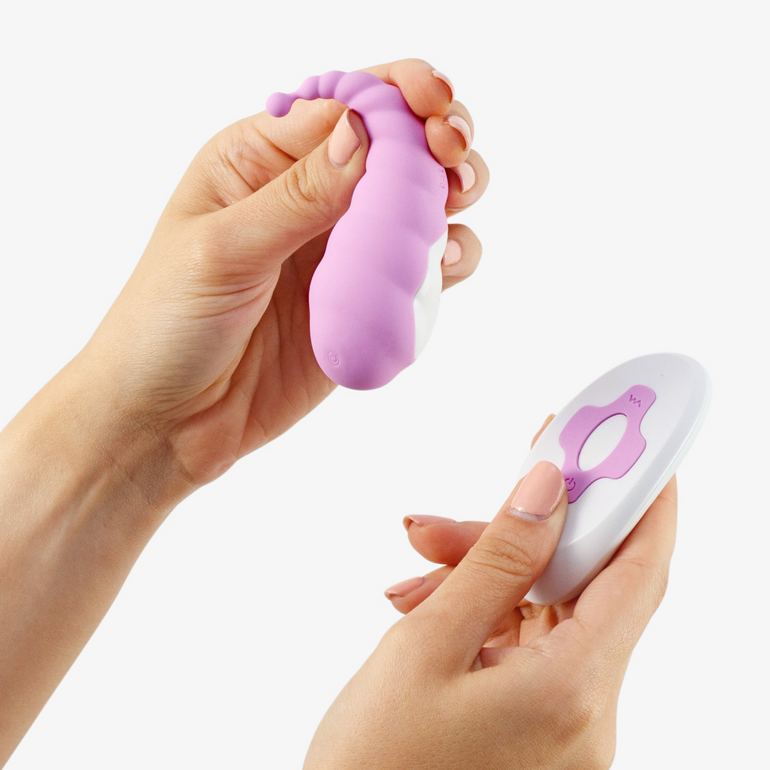 Cocoon - Rechargeable Vibrating Egg with Remote Control - Purple