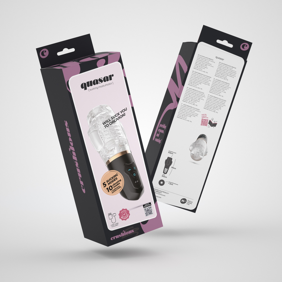 Quasar - Rechargeable Masturbator with Suction - Transparent