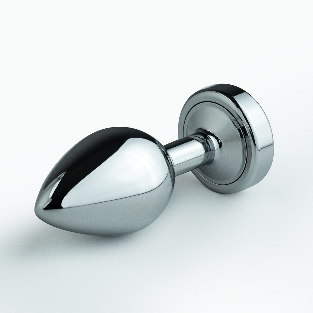 Borealis - Metal Anal Plug with LED RGB - Small - Silver