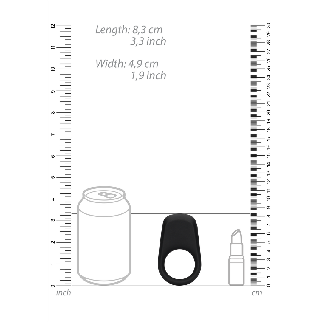 Vibrating Cock Ring - Licorice Black