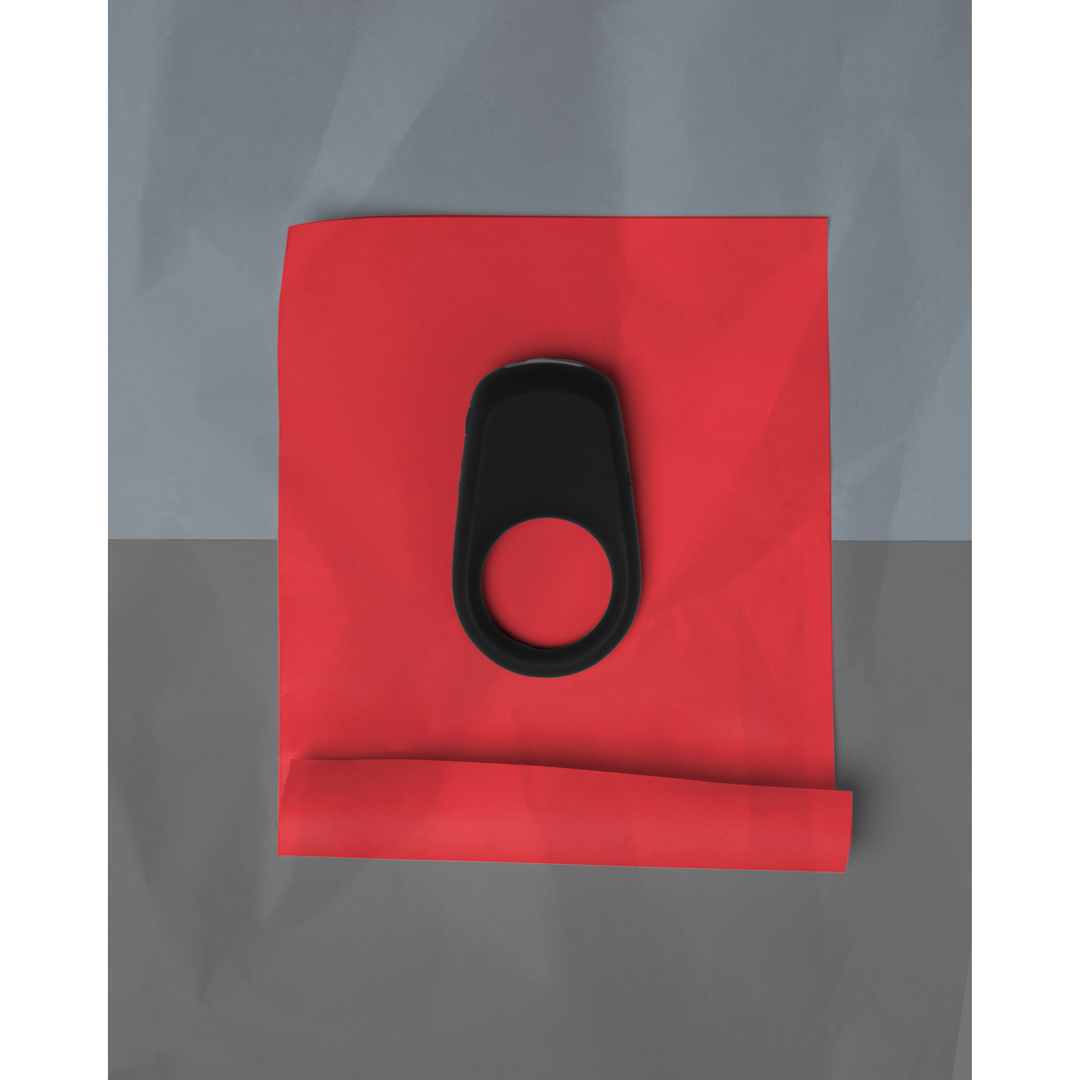 Vibrating Cock Ring - Licorice Black