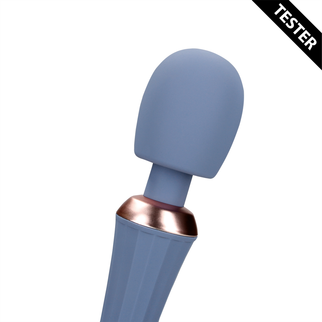 Powerful Wand Vibrator with Still Handle - Blue Nova - Tester