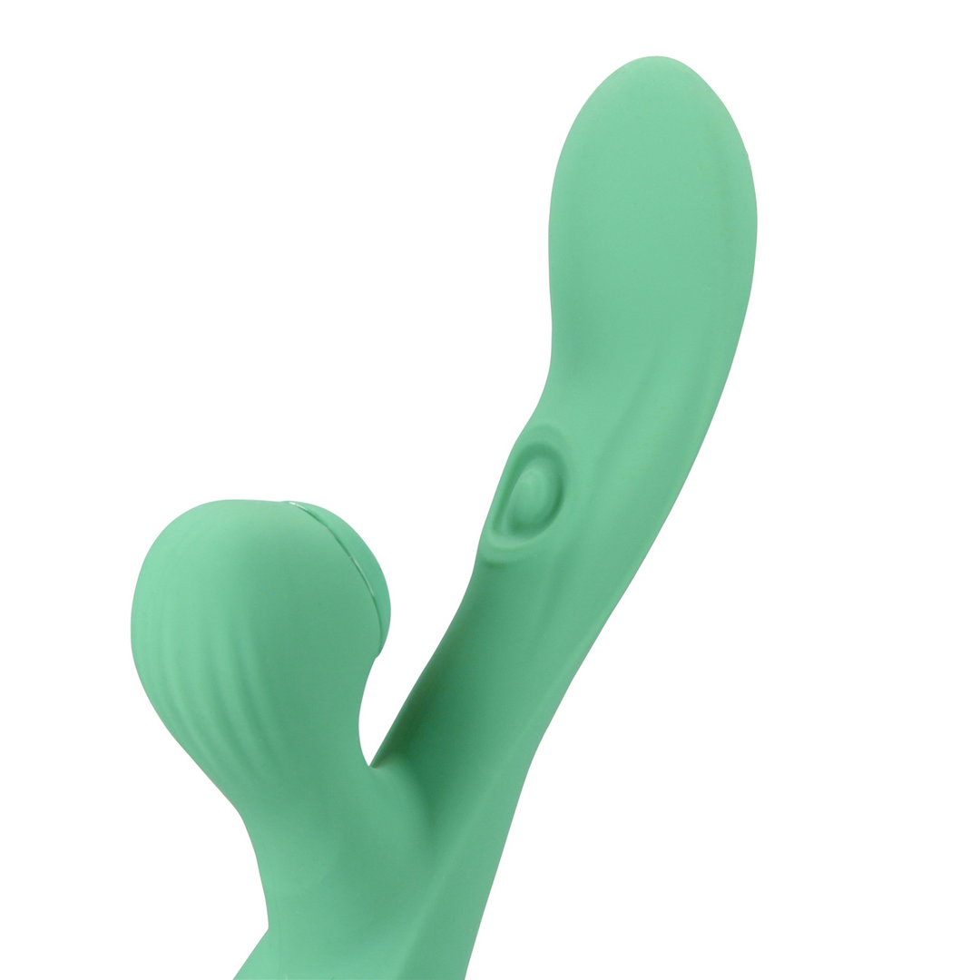 Pulse Wave and Tongue Flickering Rabbit Vibrator - Blue Grass