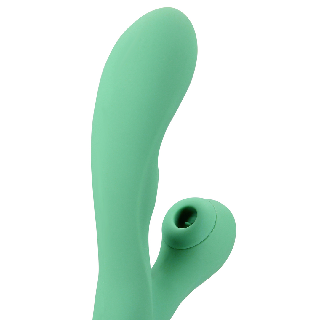 Pulse Wave and Tongue Flickering Rabbit Vibrator - Blue Grass