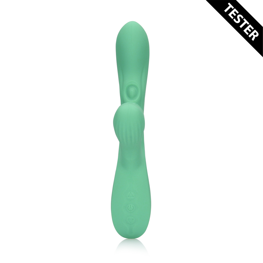 Pulse Wave and Tongue Flickering Rabbit Vibrator - Blue Grass - Tester