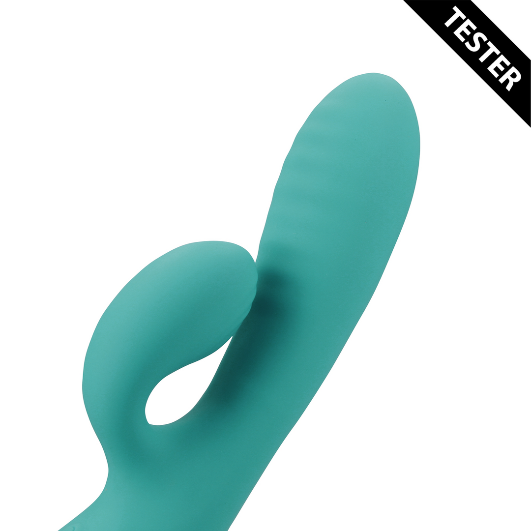 Inflatable Rabbit Vibrator - Peacock Blue - Tester